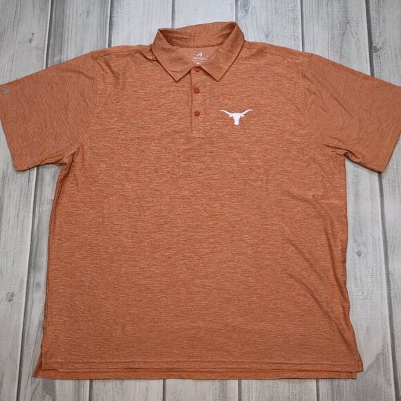 Texas Longhorns Antigua Heather Orange Par 3 Polo - Men's - Picture 1 of 7